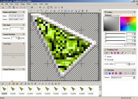 Program na editáciu kurzorov